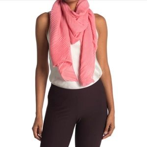 VALENTINO Textured Wild Rose Cashmere Scarf